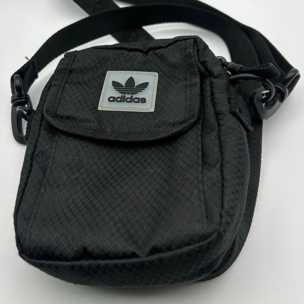 Adidas Originals Mini Crossbody Bag Black Trefoil Festival Shoulder Pouch